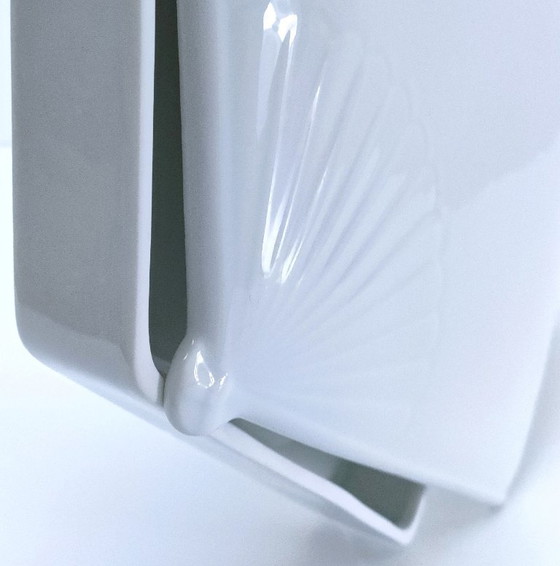 Image 1 of Scatola a forma di ventaglio, porcellana di Limoges