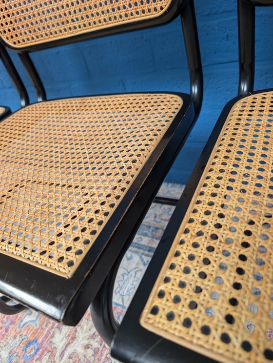 4x Vintage black Cesca chairs – Dining chairs, Metal, Rattan (photo 19 of 21)