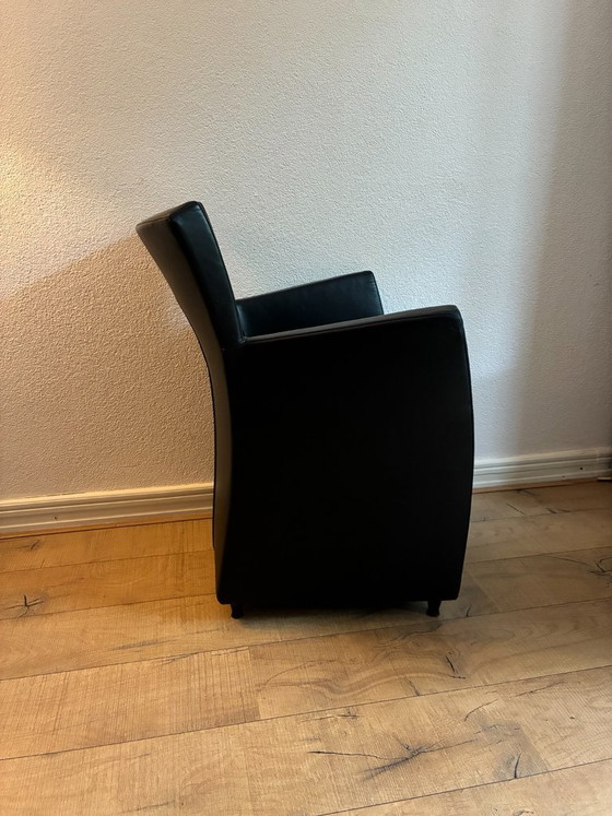 Ensemble de 3 fauteuils Montis – cuir noir – Leather (photo 3 of 13)