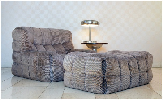 Image 1 of Poltrona Kashima e il suo pouf, Ligne Roset 1976, Michel Ducaroy