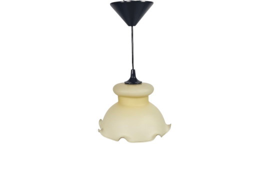 Lampe en forme de calice, style Art déco, opaline, Italie, années 60