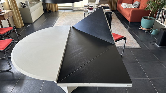 Image 1 of Table de salle à manger Rosenthal « Quadrondo » par Erwin Nagel, grande version 140 cm