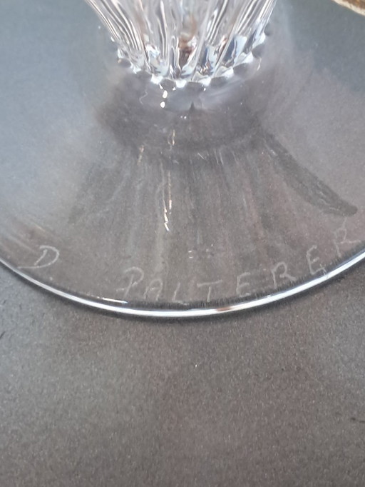 Verre design David Palterer avec feuille d'or incrustée