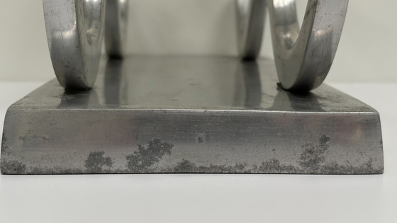 Image 1 of Casier à vin en aluminium argenté, design Michael Noll, pour 15 bouteilles de vin