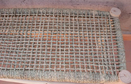 Banc marocain tressé – Osier, Rotin, Modern (photo 4 of 6)