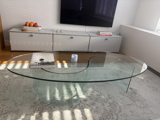 Glass coffee table
