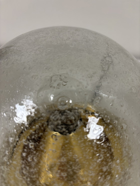 Image 1 of Uniek; set van 2 bubble glas lampen Duitse firma Hoffmeister  jaren 70