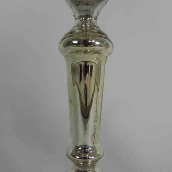 Image 1 of Set di 2 candelieri in argento al mercurio, 1900 circa (argento dei poveri)