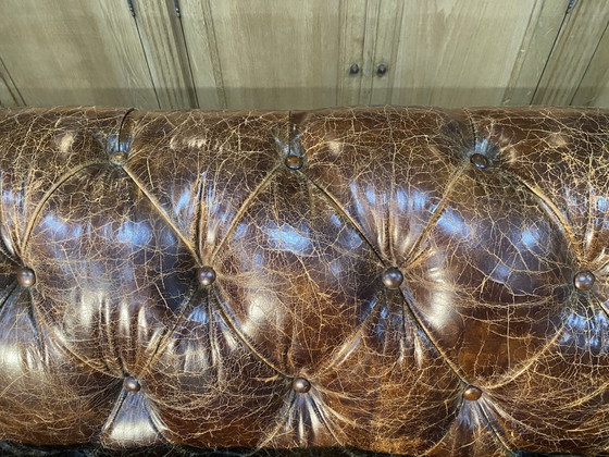 Image 1 of Canapé Chesterfield XL robuste, cigares vintage