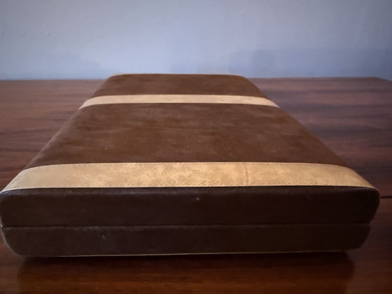 Image 1 of Set da backgammon vintage – oggetto di design rivestito in tessuto – anni '70