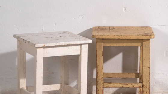 Antike Nachttische (ca. 1920). 2-teiliges Set #2 – Beistelltische, Rustic (photo 3 of 10)