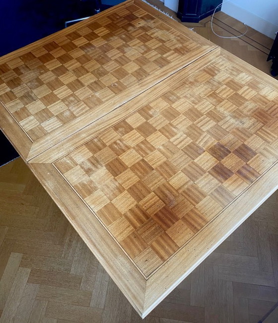 Image 1 of Vintage Mahogany Table with Inlaid Top