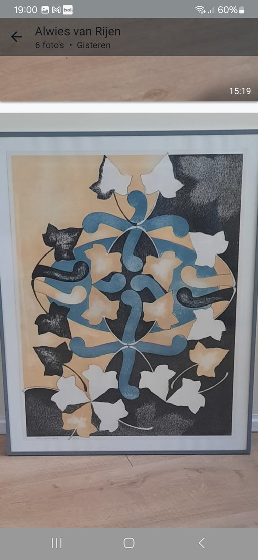 Lithograph Guido Lippens 1991