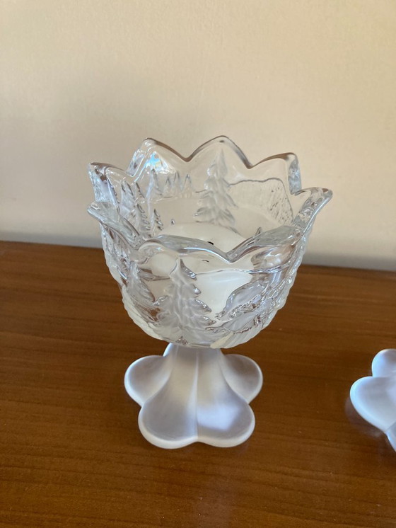 Image 1 of 2 x Walther Glass Winterland candle holders