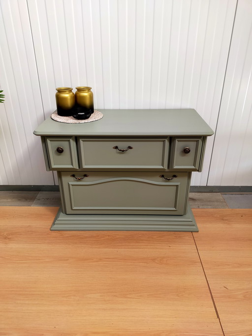 Meuble TV, gris-vert
