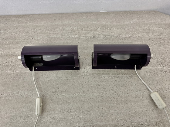 Image 1 of Set van 2 Ikea Wandlampen Paars Vintage 70s Lod V413
