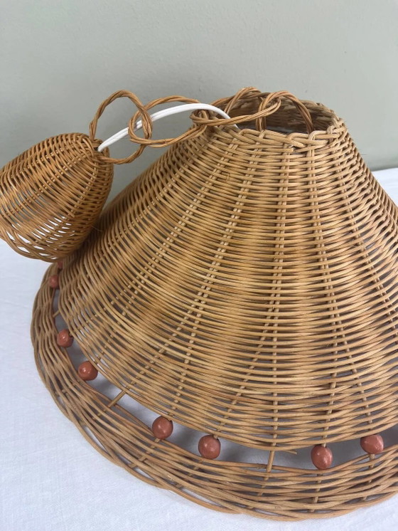 Lampada a sospensione vintage in vimini – Lampade a sospensione, Wicker, Rattan (photo 3 of 9)