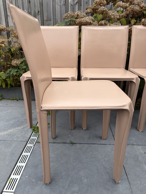 8 Sedie Vintage Arper Italy in Pelle Anni '80 – Sedie da pranzo, Leather (photo 8 of 13)