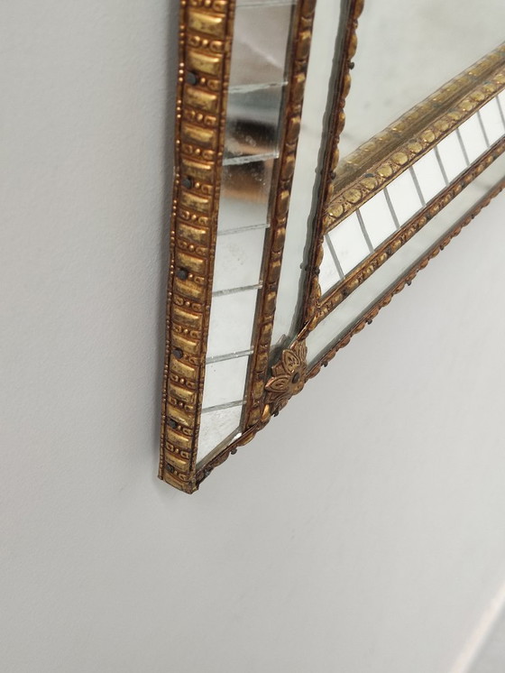 Image 1 of Venetian mirror VRP Espejos Artesanía - Spain ca. 1980 - Craft & Hollywood Regency