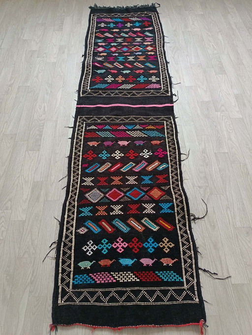 Kilim de corredor bereber hecho a mano