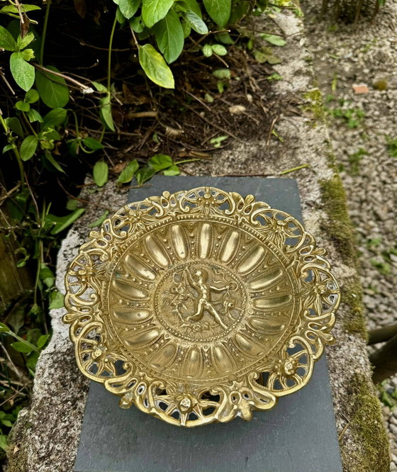 Large brass Art Nouveau fruit bowl (photo 4 of 6)