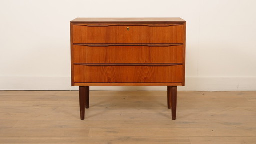 Vintage Deense ladekast | Teak | 3 lades