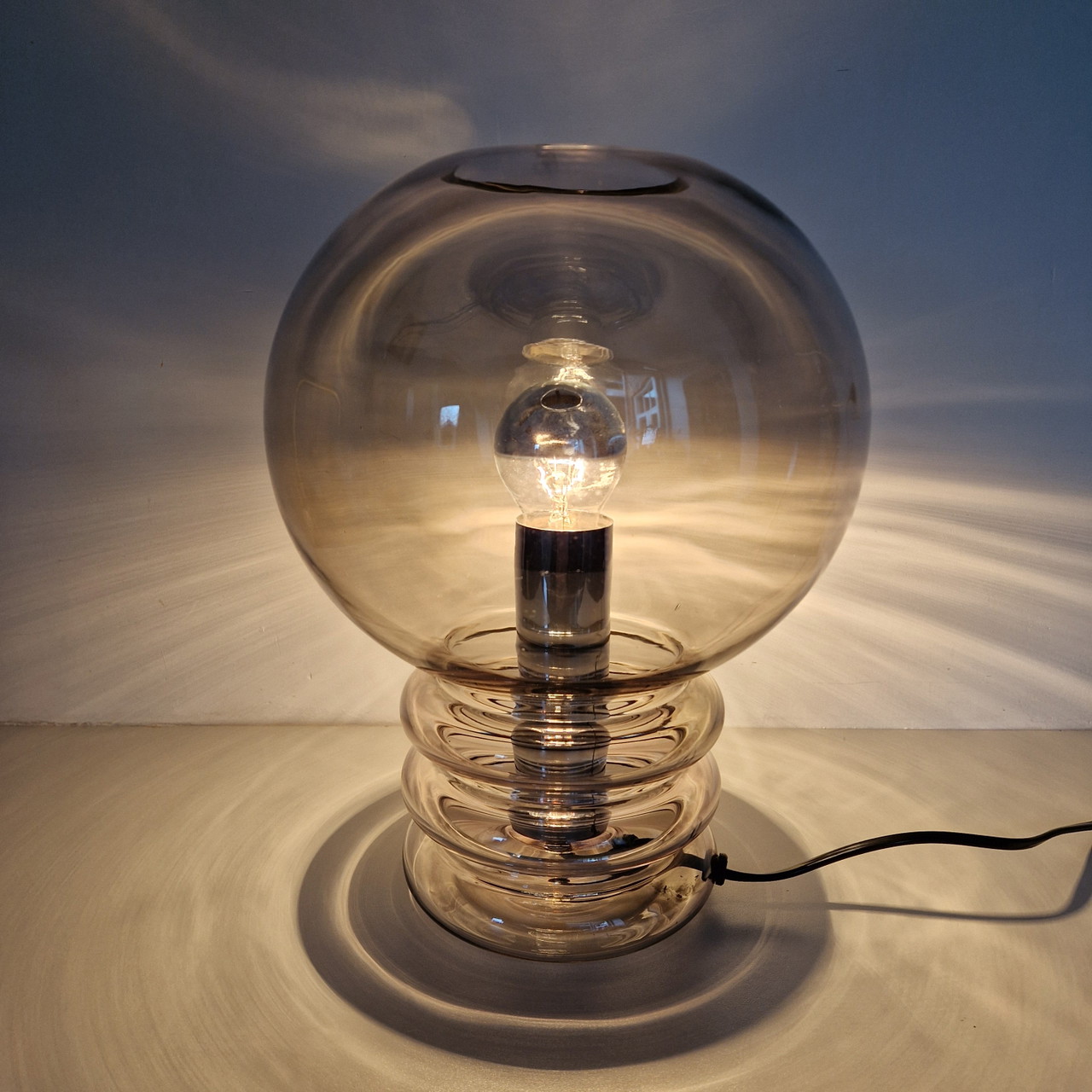 Lampada di design vintage modello Bulb, Glashutte Limburg