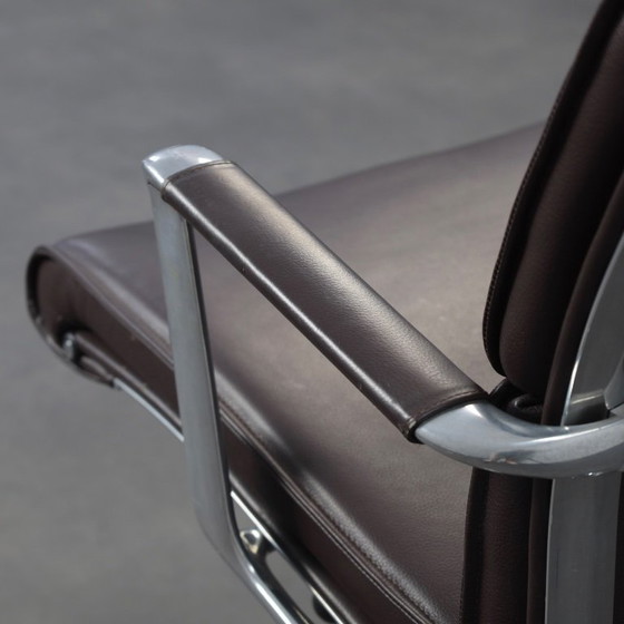 Image 1 of Una Leather Office Chair by ICF, Italy, 1990s