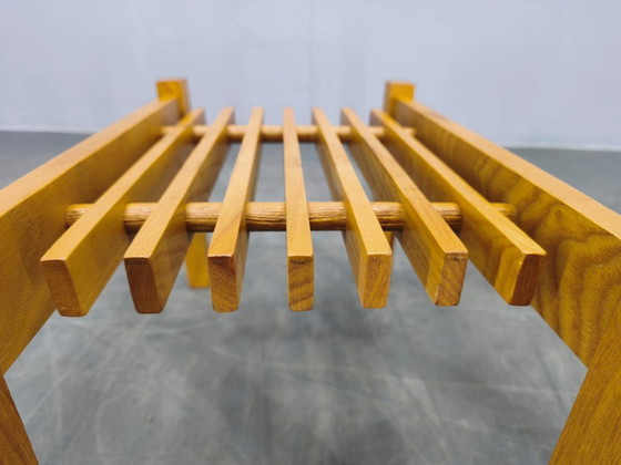 Image 1 of Set di tre supporti per piante in legno, stile metà secolo, Cecoslovacchia anni '70