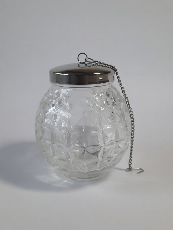 Image 1 of WMF Punch Eis-Ei mit Kette, Glaskugel, Punschkühler, Getränkekühler-Eiswürfel