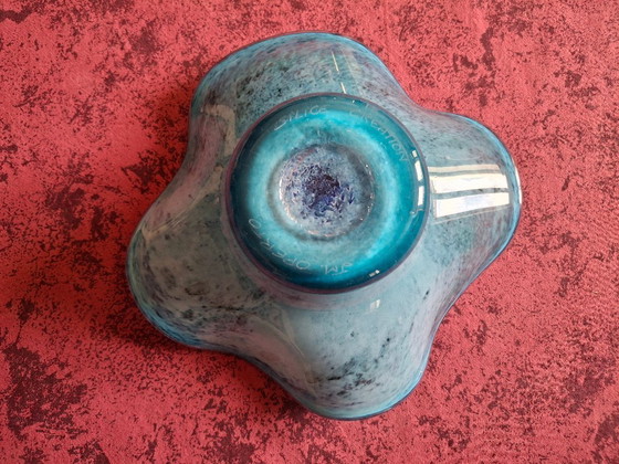 Image 1 of Zeldzame grote Jean-Michel Operto glazen kom, gesigneerd, 23 cm