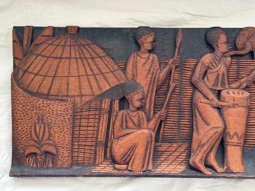 Sculpture africaine en bois signée