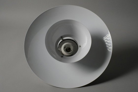 Eglo Multi-Shade Tiered Pendant Lamp, White Lacquered, Scandinavian Modern Lighting. – Metal (photo 10 of 10)