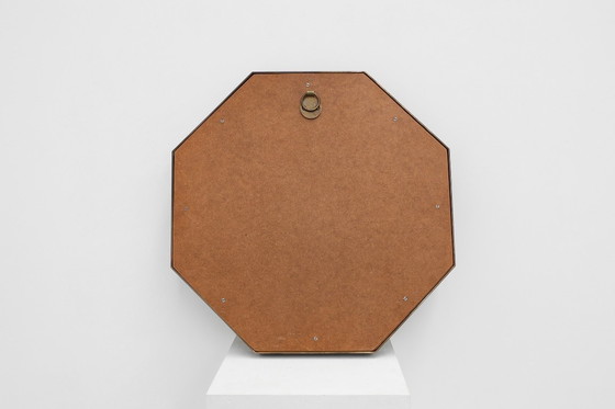 Image 1 of Espejo octogonal de latón y cuerno con cuerno de Anthony Redmile, Reino Unido ca. 1980