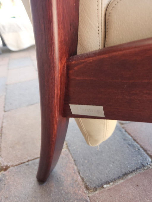 Farstrup Plus 5900 (Cuero de lujo beige/crema) – fauteuils, Leather, Wood (photo 2 of 6)