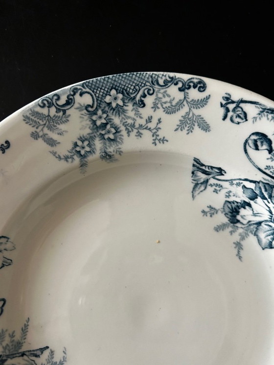 Image 1 of 13 Louis Graves Terre de Fer Cyclamen Soup Plates