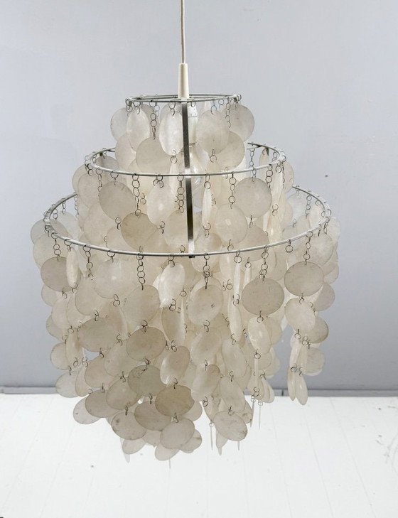 Image 1 of Pendelleuchte/Deckenlampe von Verner Panton, Muschel, Modell:'Fun', 1960er Jahre