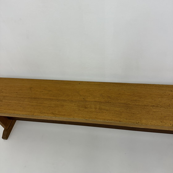 Image 1 of Banc vintage en bois massif, années 1970