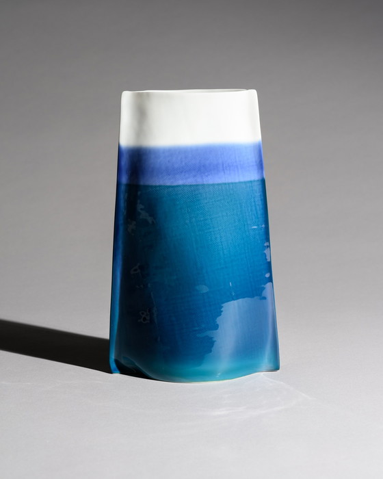Image 1 of Johan van Loon x Rosenthal Studio-Line Glossy Paper Porcelain Vase Duo Maritime