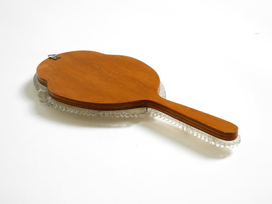 Image 1 of Magnifique miroir à main ou mural vénitien Mid Century Modern avec rosaces en verre de Murano. Fabriqué en Italie.