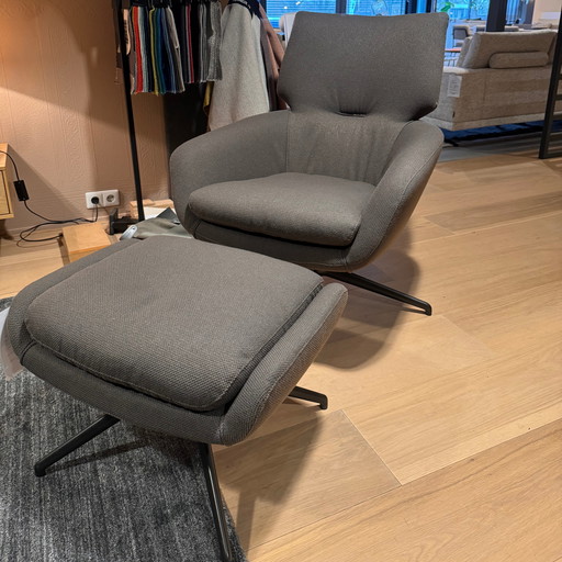 Poltrona Leolux Lloyd con pouf