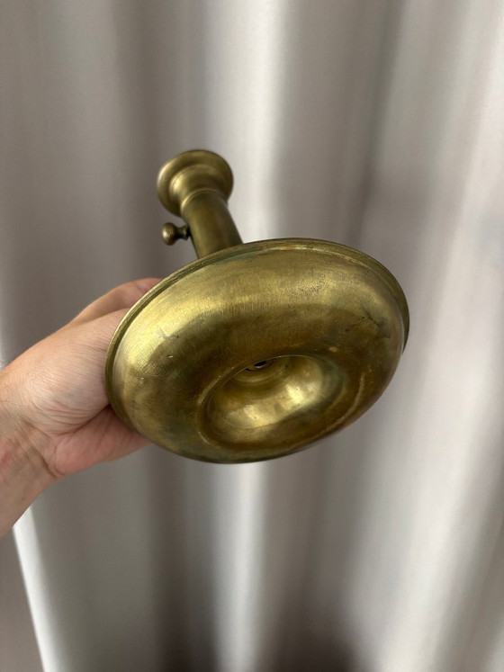 Vintage verstelbare messing kandelaar – Artisan, Kandelaars en kaarsen, Metal (photo 6 of 13)