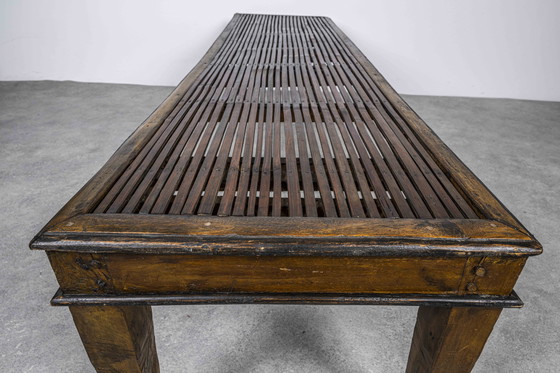 Image 1 of Banc de jardin oriental/banc de salle de bain en bambou