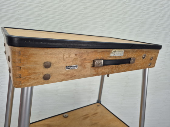 Table d'appoint vintage (table pour projecteur de films Karba) – Porte-plantes, Metal, Wood (photo 8 of 15)