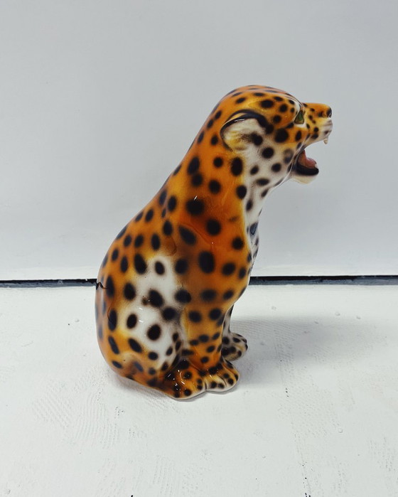 Image 1 of Leopardenskulptur aus Keramik
