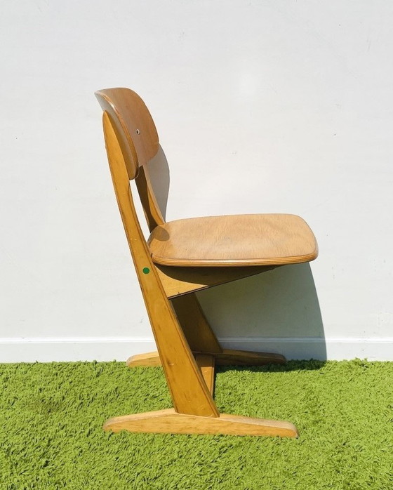 Image 1 of Pupitre y silla de madera Casala. Años 60