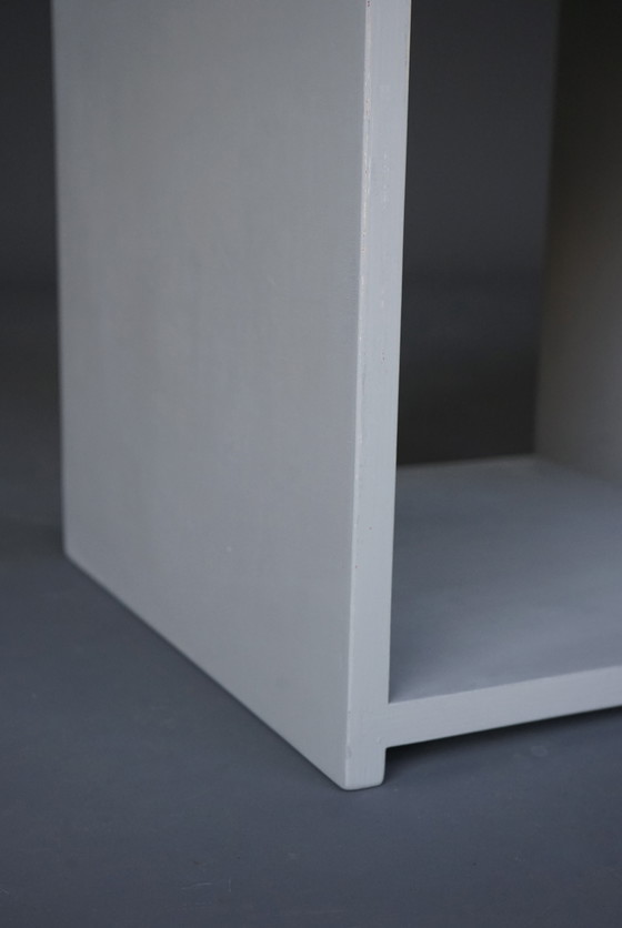 Image 1 of Minimalistischer Sperrholz-Würfelhocker, 1960er Jahre