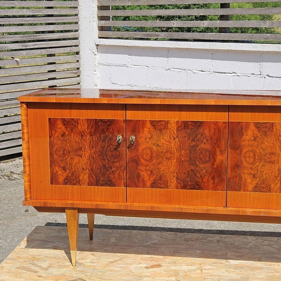 Image 1 of French MID-CENTURY MODERN Sideboard-Luxurious Macassar 60s Buffet-60s