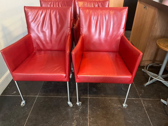 Image 1 of 6x Bert Plantagie chairs with wheels