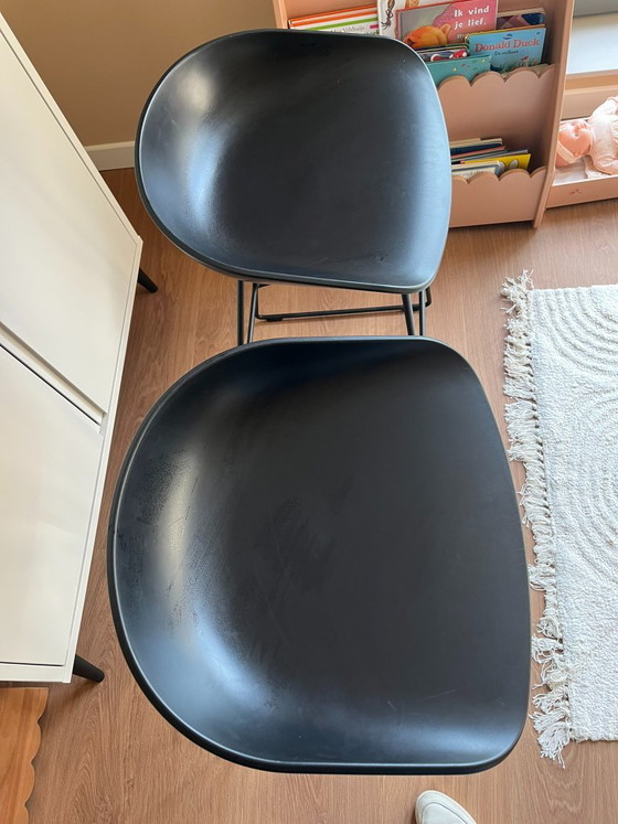 2x Hay Tabourets de bar 75cm Piètement Noir AAS38 Black – Plastic, Metal (photo 4 of 5)